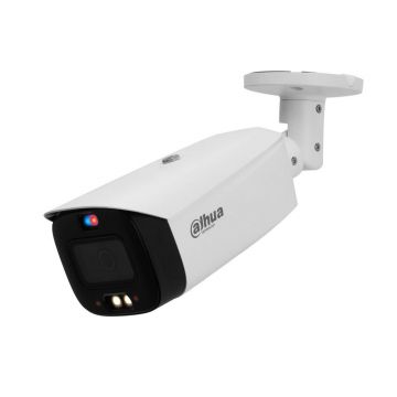 Camera supraveghere exterior IP cu iluminare duala Dahua WizSense IPC-HFW3849T1-AS-PV-S5, 8 MP, IR/lumina alba 30 m, 2.8 mm, slot card, microfon si difuzor, PoE