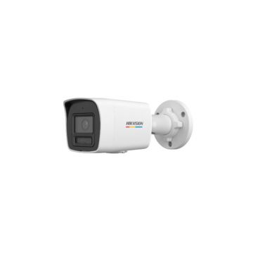 Camera supraveghere exterior IP cu iluminare duala Hikvision Hybrid Light ColorVu DS-2CD1047G2H-LIU, 4 MP, 4 mm, IR/lumina alba 30 m, microfon, PoE, suporta detectie om/vehicul