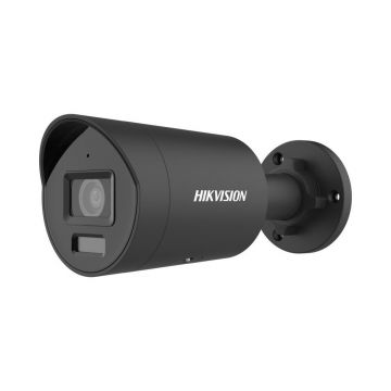 Camera supraveghere exterior IP Hikvision ColorVu DS-2CD2087G2H-LIU EF, 2.8 mm, 8 MP, IR/lumina alba 40 m, slot card, microfon, negru, PoE