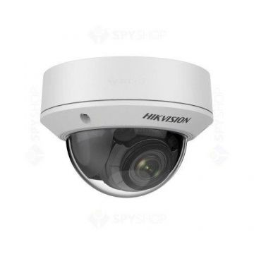 Camera supraveghere IP Dome Hikvision DS-2CD1753G0-IZ-C, 5 MP, IR 30 m, 2.8 - 12 mm, motorizat, slot card, PoE (Alb)