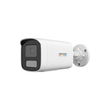 Camera supraveghere IP exterior cu iluminare duala Hikvision ColorVu Hybrid Light DS-2CD1T67G2H-LIU, 6 MP, 4 mm, IR/lumina alba 50 m, PoE, microfon