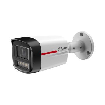 Camera supraveghere IP exterior Dahua WizColor IPC-HFW2449TL-S-PRO, 4 MP, 2.8 mm, lumina alba 50 m, microfon, slot card, PoE