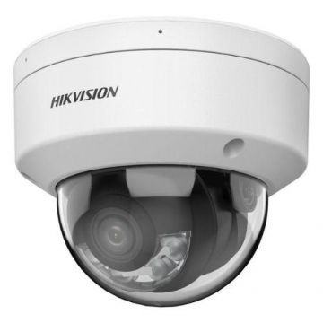 Camera supraveghere video Hikvision DS-2CD2147G2H-LISU(2.8mm)(eF), IP, 4MP, lentila 2.8mm, IR 30m, lumina alba 30m, microfon, ColorVu, PoE (Alb)