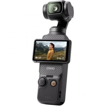 Camera video de actiune DJI Osmo Pocket 3, 4K 60fps, Ecran LCD 2inch, Stabilizare integrata pe 3 axe, 3 Microfoane incorporate, Android/iOS (Negru)