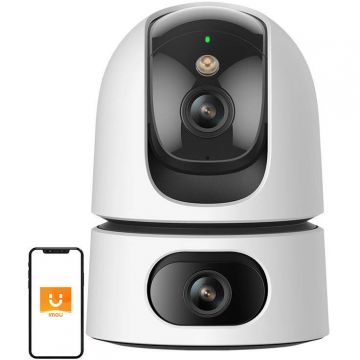 IMOU Camera de Supraveghere Wi-Fi, cu Detectare Rapida si Notificari - Imou Ranger Dual (IPC-S2XP-8M0WED) - Alb