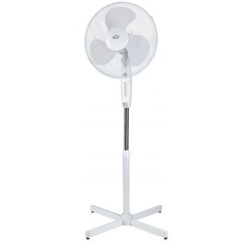 Ventilator camera, 40W, 3 trepte de viteză, elice 40 cm, oscilație 90°, protecție termică, înălțime ajustabilă, alb, DCG