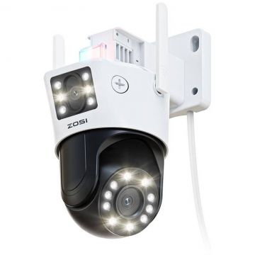 ZOSI Camera IP pentru exterior ZOSI C298 WiFi Pan Tilt 6MP Dual IP66