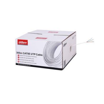 Cablu UTP CAT5E 305m, Alimentare PoE: maxim 160m, Manta exterioară ecologică, îndeplinește clasa CPR E/UL CM;