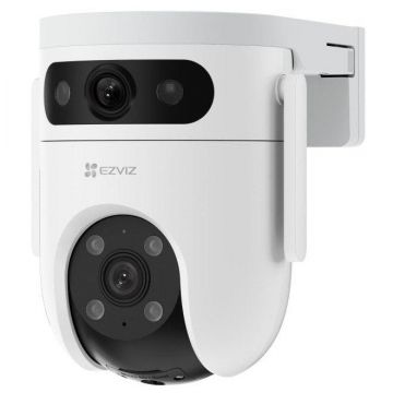 Camera de supraveghere EZVIZ H9C Dual WI-FI Rezolutie video: 2304 × 1296 Lentila fixa: 2.8mm Unghi de vizualizare: orizontal: 108°, vertical: 56°, diagonal 130° Distanta iluminator IR: 30 m Compresie video: H.265 / H.264 Detectarea formei umane