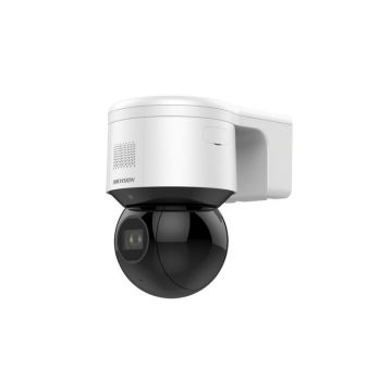 Camera de supraveghere Hikvision DS-2DE3A404IWG-E/W 4 × IR Network PTZ Camera cu rezolutie de 4 MP (2560 x 1440);Zoom optic 4x, digital 16x;Performante ridicate in cazul luminii reduse datorita tehnologiei DarkFighter;WDR de 120 dB;IR 50m cu cut