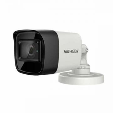 Camera de supraveghere Hikvision Turbo HD Bullet, DS-2CE16H0T-ITFS (2.8mm); 5MP; Microfon audio incorporat (semnalul audio - video se transmite pe acelasi cablu coaxial); rezolutie: 5 MP, 2560 × 1944; 5MP@ 20fps, 4MP@30fps, 4MP@25fps, 1080P@30fps,