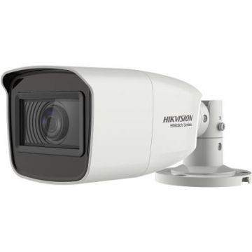 Camera de supraveghere Hikvision Turbo HD Bullet HWT-B323-Z; 2MP; seria HiWatch; 2MP CMOS Sensor, 70m IR, EXIR Bullet, ICR, 0.005 Lux/F1.2, 12 VDC, Smart IR, True WDR, 3D DNR, OSD Menu, IP66, 2.7-13.5mm Vari Focal Lens，Auto focus, Support