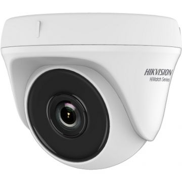 Camera de supraveghere Hikvision TURRET HWT-T150-P-28 quality imaging with 5 MP, 2560 × 1944 resolution , 2.8MM fixed focal lens, 20 m IR distance for bright night imaging, Color: 0.01 Lux @ (F2.0, AGC ON), 0 Lux with IR, STD/HIGH-SAT,Brightness,