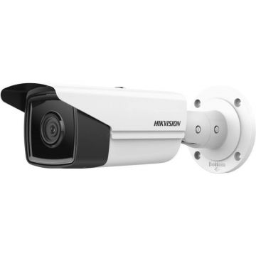 Camera de supraveghere IP Bullet 4MP Hikvision DS-2CD2T43G2-2LI(2.8MM), lentila fixa 2.8mm, iluminare min: Color: 0.0005 Lux @ (F1.6, AGC ON), 0 Lux cu lumina alba, IR 60m, microfon incorporat, slot card de memorie: microSD/microSDHC/microSDXC maxim