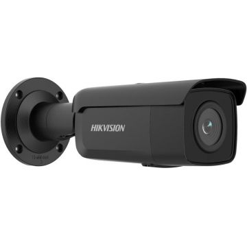 Camera de supraveghere IP Bullet 6MP Hikvision DS-2CD2T66G2-2I(2.8MM) (C)/BK, lentila fixa 2.8mm, iluminare min: Color: 0.003 Lux @ (F1.6, AGC ON),B/W: 0 Lux cu IR 60m, slot card de memorie: microSD/microSDHC/microSDXC maxim 512GB, alarma la evenimente: