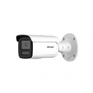 Camera de supraveghere IP Bullet 8MP Hikvision DS-2CD2T86G2H-2I(2.8MM) (EF), lentila fixa 2.8mm, iluminare min: Color: 0.0008 Lux @ (F1.0, AGC ON),B/W: 0 Lux cu IR 60m, slot card de memorie: microSD/microSDHC/microSDXC maxim 512GB, alarma la evenimente: