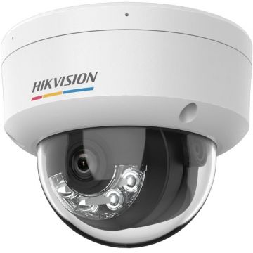 Camera de supraveghere IP Dome 2MP ColorVu with Smart Hybrid Light Hikvision DS-2CD1127G2H-LIU(2.8MM), lentila fixa: 2.8mm, iluminare min.: Color: 0.001 Lux @ (F1.0, AGC ON),B/W: 0 Lux cu IR: 30m, microfon incorporat, alarma la evenimente: Motion