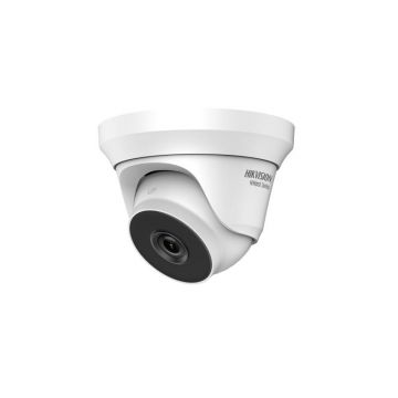 Camera de supraveghere Turret 2MP HiWatch Hikvision HWT-T220-M(2.8MM), lentila fixa 2.8mm, iluminare min: Color: 0.001 Lux @(F1.2, AGC ON), 0 Lux cu IR: 40m, alimentare: 12 VDC ±15%, protectie: IP66, dimensiuni: Ø 127.92 mm × 102.26 mm, greutate: 450g,