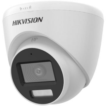 Camera de supraveghere Turret 2MP Smart Hybrid Light Audio Fixed Hikvision DS-2CE78D0T-LFS(2.8MM), lentila fixa: 2.8mm, iluminare: 0.01 Lux @ (F1.6, AGC ON), 0 Lux cu IR: 40m, lumina alba: 20m, iesire: TVI/AHD/CVI/CVBS, alimentare: 12 VDC ± 25%,