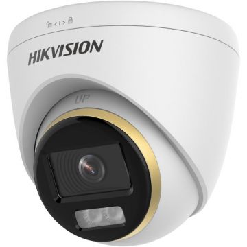 Camera de supraveghere Turret 3K ColorVu Dual-light PoC Hikvision DS-2CE72KF3T-LE(2.8MM), lentila fixa 2.8mm, iluminare min: 0.0005 Lux @ (F1.0, AGC ON), 0 Lux cu lumina alba, IR: 40m, lumina alba 40m, alimentare: 12 VDC ± 25%, PoC.at, Max.7.8 W,