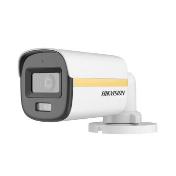 Camera supraveghere exterior HikVision ColorVu DS-2CE10DF3T-LFS, 2 MP, 2.8 mm, IR / lumina alba 20 m, microfon