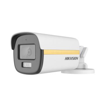 Camera supraveghere exterior HikVision ColorVu DS-2CE12DF3T-LFS, 2 MP, 2.8 mm, IR / lumina alba 40 m, microfon