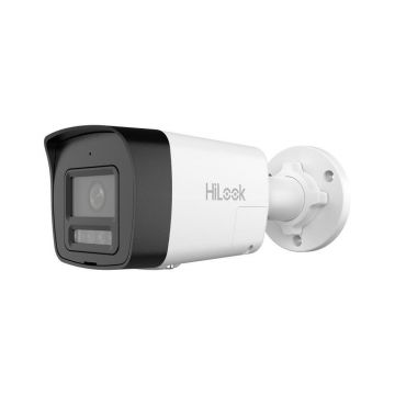 Camera supraveghere exterior IP Hybrid Light Hikvision Hilook IPC-B140HAP-LUF/SL(2.8MM), 4 MP, 2.8 mm, IR/Lumina alba 30 m, microfon si difuzor, sirena, slot card, PoE