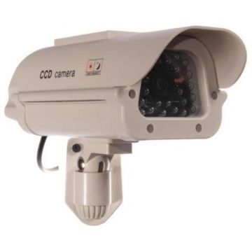 Camera supraveghere falsa Maclean SOL1500, lanterna LED