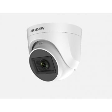 Camera supraveghere Hikvision Turbo HD turret DS-2CE76H0T-ITPF(2.4mm) (C), 5MP, rezolutie: 2560 × 1944, 5M@20fps, 4M@30fps, iluminare: 0.01 Lux@(F1.2, AGC ON), 0 Lux with IR, lentila fixa: 2.4 mm, unghi vizualizare: horizontal FOV: 110°, vertical FOV: