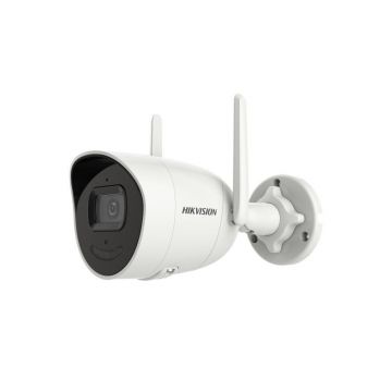 Camera supraveghere Hikvision WIFI IP bullet DS-2CV2041G2-IDW(2.8MM)(W); 4 MP, WIFI 2.4G cu 2 antene, distanta in camp deschis 120metri, microfon si speaker incorporate, audio bidirectional, 1/2.7