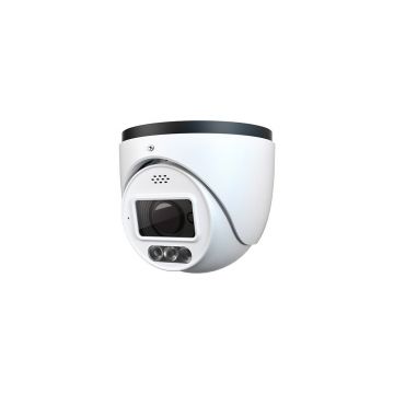 Camera supraveghere IP Dome cu iluminare duala TVT TD-9565E4-PA(D/AZ/PE/AW3), 6 MP, 2.7-13.5 mm, lumina alba 40 m/IR 30 m, slot card, microfon si difuzor, PoE