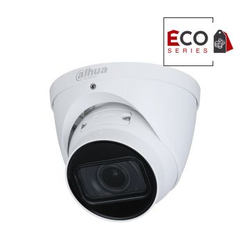 Camera supraveghere IP Dome Dahua Eco Series IPC-HDW1230T-ZS, 2 MP, 2.8 - 12 mm, motorizat, IR 40 m, detectie miscare, slot card, IP67, PoE