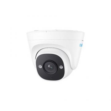 Camera supraveghere IP Dome Reolink P324, 5MP, IR 30 m, 4 mm, microfon, detectie persoane/vehicule, slot card, PoE (Alb)