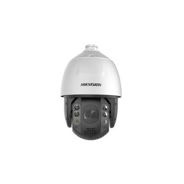 Camera supraveghere IP Speed Dome PTZ Hikvision Acusense DarkFighter DS-2DE7A825IWAEBT5, 8 MP, 5.9-147.5 mm, IR 200 m, 25x, auto tracking, microfon si difuzor, slot card