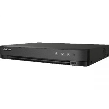 DVR Hikvision 4 canale IDS-7204HUHI-M1/PC recording up to 8-ch IP camera inputs (up to 8 MP),Up to 10 TB capacity per HDD, Provide power supply to PoC cameras over coaxial cable ,Deep learning-based motion detection 2.0 for all analog