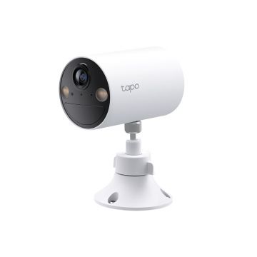 TP-LINK Tapo C410 Smart Wire-Free Indoor/Outdoor Security Camera, sENZOR: 1/2.8” CMOS, lUNGIME FOCALA: 3.17 mm, F1.65, uNGHI VIZUALIZARE: 125° (Diagonal), 111°(Horizontal), 56°(Vertical), IR: 9.1M, Port Micro SD, 1 x max 512GB, Rezolutie: 2K 3MP (2304 ×