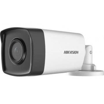 Camera supraveghere Hikvision Turbo HD bullet DS-2CE17D0T-IT5F(3.6mm) (C), 2MP, senzor CMOS, rezolutie 1920 × 1080@30fps, iluminare: 0.01 Lux @ (F1.2, AGC ON), 0 Lux with IR, lentila fixa: 3.6mm, unghi vizualizare: horizontal FOV: 79.6°, vertical FOV: