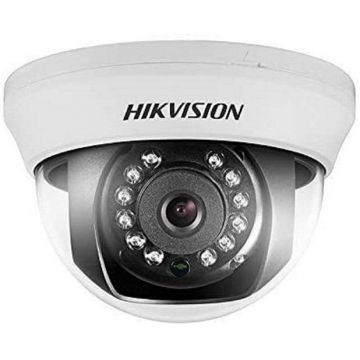 Camera supraveghere Hikvision Turbo HD dome DS-2CE56H0T-IRMMF(2.8mm)(C); 5MP, rezolutie: 2560 × 1944@20fps, iluminare: 0.01 Lux@(F1.2, AGC ON), 0 Lux with IR, lentila fixa: 2.8mm, unghi vizualizare: horizontal FOV: 85°, vertical FOV: 63°, diagonal