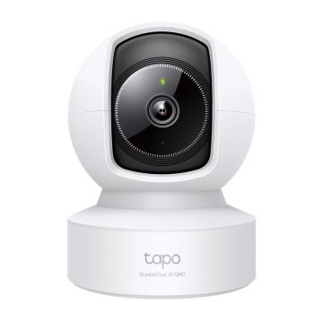 Camera supraveghere interior IP wireless Wi-Fi PT TP-Link TAPO C222, 4 MP, 4 mm, IR 12 m, slot card, microfon si difuzor, detectie smart, 360 grade, sirena, Ethernet