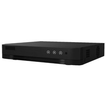 DVR Hikvision AcuSense 4 canale 2MP IDS-7208HQHI-M1/E(E), H.265 Pro+/H.265 Pro/H.265 video compression, BNC interface (1.0 Vp-p, 75 Ω), supporting coaxitron connection, up to 12-ch IP camera inputs(up to 6MP), pana la 3K/5M Lite @ 12 fps encoding