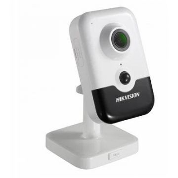 HIKVISION CAMERA IP Hikvision, cube pt. interior, dist. IR 10 m,  tip lentila fixa 2 mm, 4 Mpx, nu,carcasa plastic, slot SD card, DS-2CD2443G2-I20  (timbru verde 0.8 lei)